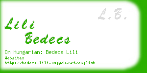 lili bedecs business card